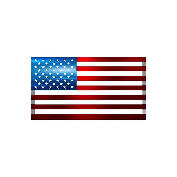 Precision Metal Art Precision Metal Art AMERICANFLAG24PAINTED 24 in